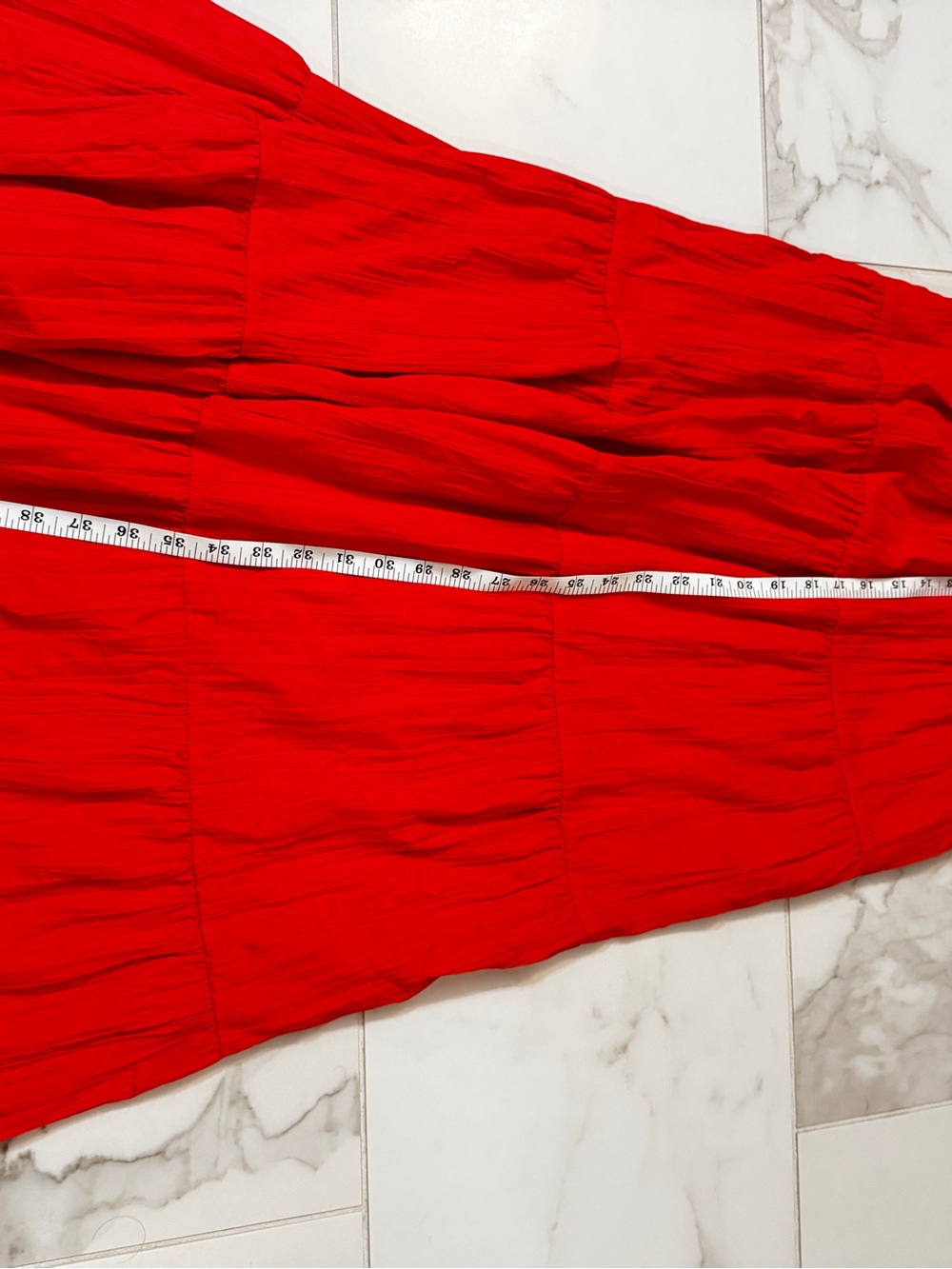 Red Tiered Maxi Dress with Smocked Bodice - Gap - Picture 15 of 15